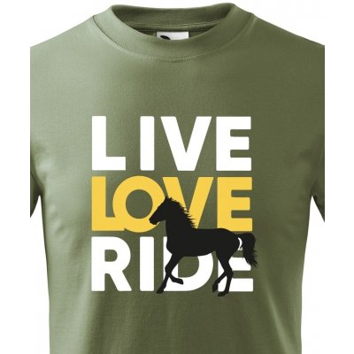 dětské tričko Live love ride, Military 69 – Zboží Mobilmania