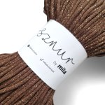 Bavlněná šňůra MILA GLITTER 5mm - HNĚDÁ ZLATÁ/PG132 – Zboží Dáma