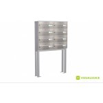 Poštovní schránka B-015 - volně stojící na podnoži z JPU profilu - NEREZ / šedá – Hledejceny.cz