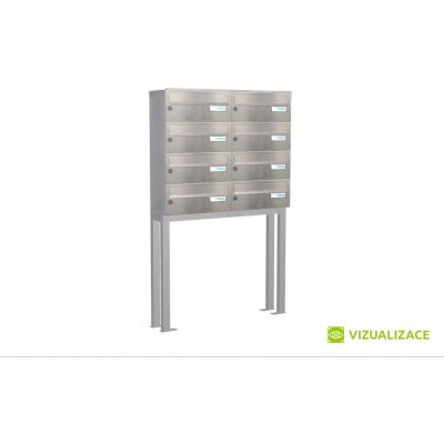 Poštovní schránka B-015 - volně stojící na podnoži z JPU profilu - NEREZ / šedá – Hledejceny.cz