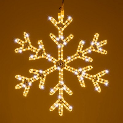 XmasKING Flash LED motiv vločka 70cm, 230V venkovní, teplá bílá + bílá flash – Hledejceny.cz