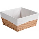 KESPER 17843 Úložný koš plastový s textilní podšívkou 35 x 35 x 16,5 cm – Hledejceny.cz