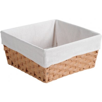 KESPER 17843 Úložný koš plastový s textilní podšívkou 35 x 35 x 16,5 cm – Hledejceny.cz