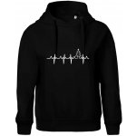 EKG Vánoční stromek Oversized mikina dámská Moon kratší + širší Černá – Zboží Mobilmania