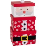 Sada 3 vánočních dárkových krabiček Santa 24,5 cm, H&L – Hledejceny.cz