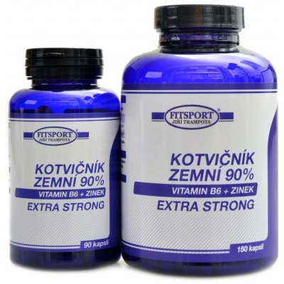 Fitsport Kotvičník zemní 90% + B6 + Zinek 150 kapslí