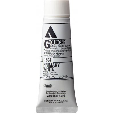 Holbein Akrylová kvašová barva 40 ml Primary White – Zboží Mobilmania