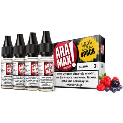 Aramax 4Pack Max Berry 4 x 10 ml 3 mg – Zboží Dáma