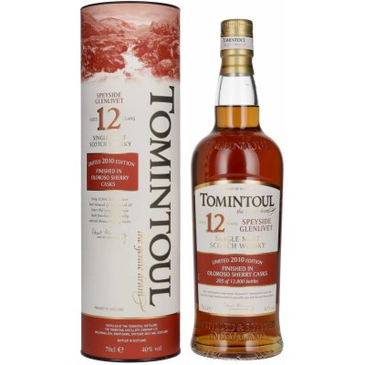 Tomintoul Oloroso Sherry Cask Finish Aged 12y 40% 0,7 l (karton) – Hledejceny.cz