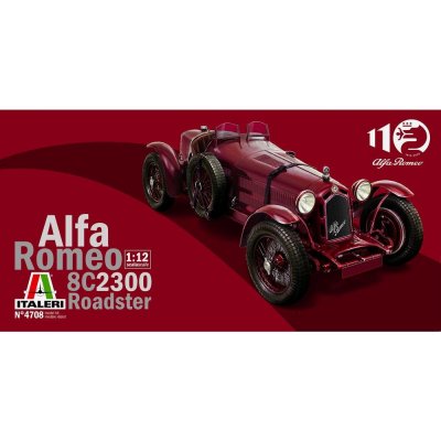 ITALERI Model Kit auto 4708 Alfa Romeo 8C 2300 Roadster 1:12 – Zboží Mobilmania