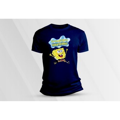Sandratex dětské bavlněné tričko SpongeBob SquarePants. Námořnická modrá