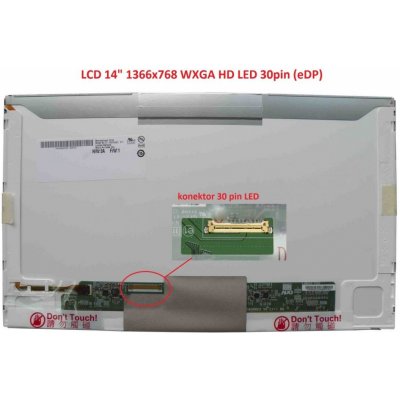 LCD displej display HP EliteBook 8440P Serie 14" WXGA HD 1366x768 LED matný povrch