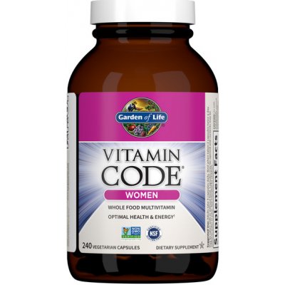 Garden of Life Vitamin Code RAW multivitamín pro ženy 240 kapslí