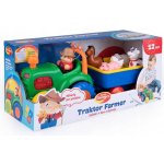 Kiddieland traktor se zvířátky Activity se zvukem a světlem 24752 zelená – Hledejceny.cz