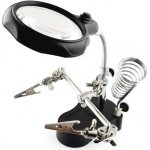 Rukojeť s lupou a LED podsvícením - třetí ruka ZD-126-2 – Zboží Mobilmania