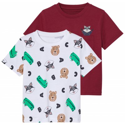 lupilu Chlapecké triko, 2 kusy červená/bílá – Sleviste.cz