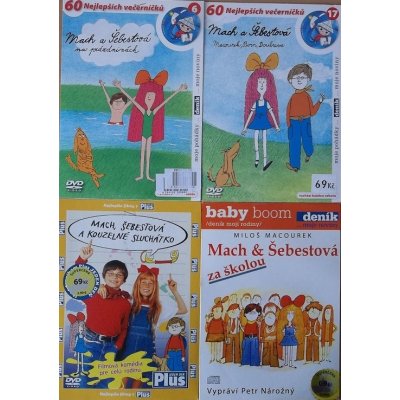 Mach a Šebestová + Mach a Šebestová na cestách + Mach a Šebestová na prázdninách pošetka DVD – Zboží Mobilmania