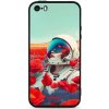 Pouzdro a kryt na mobilní telefon Apple Pouzdro Mobiwear Glossy Apple iPhone SE - G001G Astronautka v květech