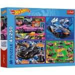 Trefl Hot Wheels 4 x Závodní auta 250 dílků – Zboží Mobilmania