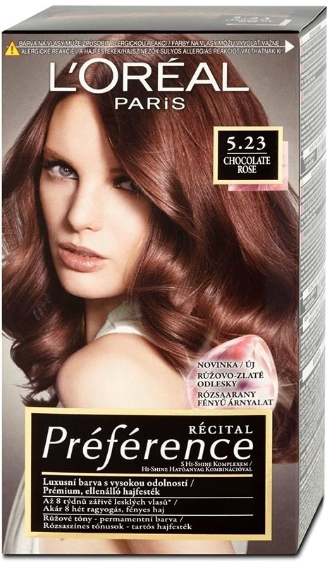 L'Oréal Préférence 5.23 Chocolate Rose barva na vlasy 60 ml od 153 Kč -  Heureka.cz