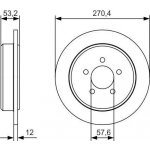 Brzdový kotouč BOSCH 0 986 479 A80