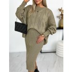 Fashionweek svetrová souprava svetru a sukně IT-Millos capuccino – Hledejceny.cz