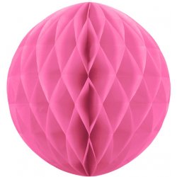 PartyDeco Papírová dekorační koule Honeycomb RŮŽOVÁ průměr 20 cm