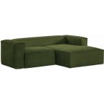 Kave Home Zelená manšestrová rohová pohovka Blok 240 cm, pravá – Hledejceny.cz