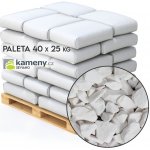 Okrasné kameny Třpytivě bílá drť - mramor Vyberte si balení: Paleta - 40 x 25 kg - DOPRAVA ZDARMA, Vyberte si velikostní frakci: Největší – Zboží Dáma