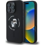 Karl Lagerfeld Liquid Silicone Karl and Choupette MagSafe Zadní pro iPhone 16 Pro Black – Zboží Živě