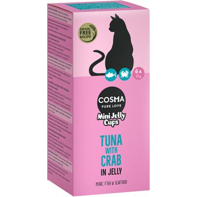 Cosma Mini Jelly Cups tuňák/krab 6 x 25 g – Hledejceny.cz