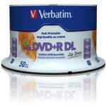 Verbatim DVD+R 8,5GB 8x, printable, cakebox, 50ks (97693) – Zboží Živě