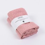 Tulimese Podložka do korbičky mušelínová puntíkatá korálová – Sleviste.cz