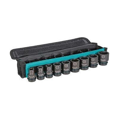 MAKITA E-16601 sada nástrčných hlavic 1/2", Impact BLACK, 8-21mm, průmyslové, textilní obal – Zboží Mobilmania