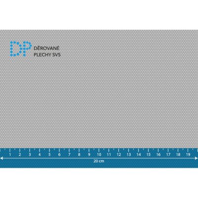 Děrovaný plech nerezový Rv 0,8-1,8 (tl. 0,50 x 1000 x 2000 mm), jakost 1.4301 – Zboží Mobilmania