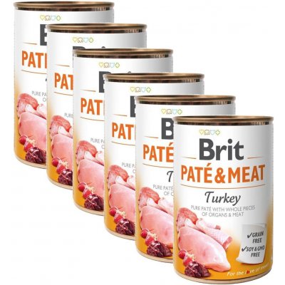 Brit Paté & Meat Dog Turkey 6 x 400 g