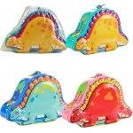 Pokladnička dinosaurus dětská kasička se zámkem a klíčky 3 druhy kov – Zboží Mobilmania