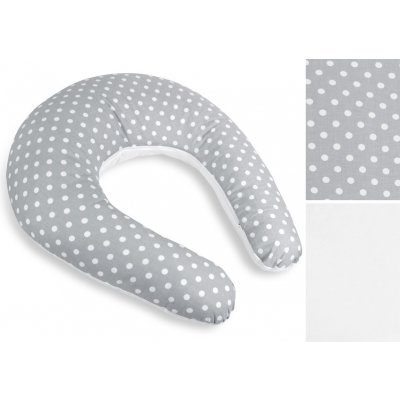 Bellatex Povlak na kojicí polštář na zip Puntík šedá bílá – Sleviste.cz