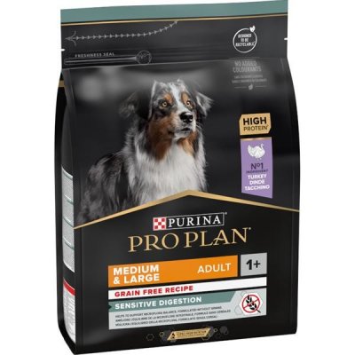 Purina Pro Plan Dog Adult Medium & Large Grain Free Sensitive Digestion krůta 2,5 kg