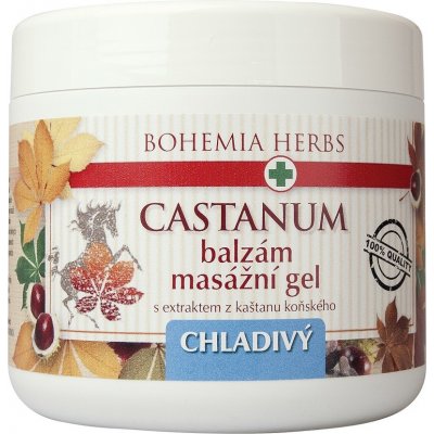 Bohemia Herbs Castanum Extrakt z kaštanu koňského chladivý masážní gel 600 ml