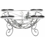 Adventní kovový svícen Starlights stříbrná 27 x 13 x 27 cm – Hledejceny.cz