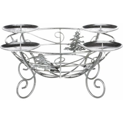 Adventní kovový svícen Starlights stříbrná 27 x 13 x 27 cm – Hledejceny.cz