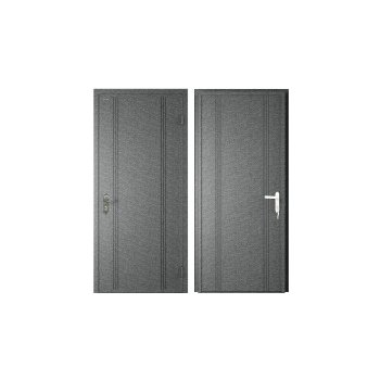 DoorHan Vchodové dveře ECO 980 x 2050 mm, pravé (antique stříbro)