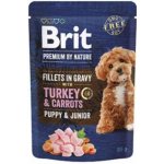 Brit Premium by Nature Dog Puppy & Junior Fillets in Gravy with Turkey & Carrots 85 g – Zboží Mobilmania
