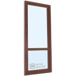 Kömmerling balkonové dveře 70 AD s příčkou levé ořech/ořech 70 x 210 cm s klikou+ PVC rám – Hledejceny.cz