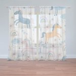 Sablio Záclony Duhoví jednorožci: 2ks 150x250cm – Hledejceny.cz