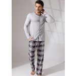 Pyžamo pro muže na patentky 1P1737 šedé – Zbozi.Blesk.cz