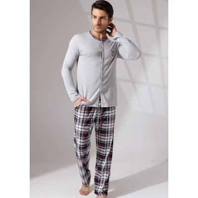Pyžamo pro muže na patentky 1P1737 šedé – Zbozi.Blesk.cz