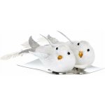 DECOLED Dekorace ptáček bílý 9x4 cm 2ks bal. – Zbozi.Blesk.cz