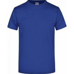 James Nicholson pánské základní triko ve vysoké gramáži bez bočních švů modrá tmavá královská